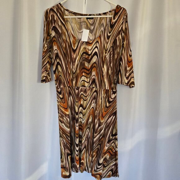 NWT- Fantazia Abstract print dress - Picture 1 of 11